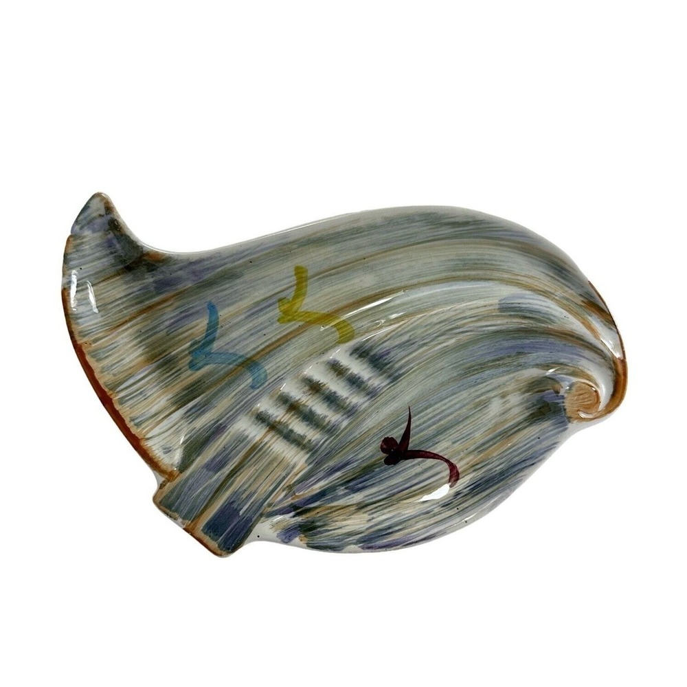 Vintage Ceramic Trinket Dish Decorative Plate Bird Design Accent‎ Ashtray